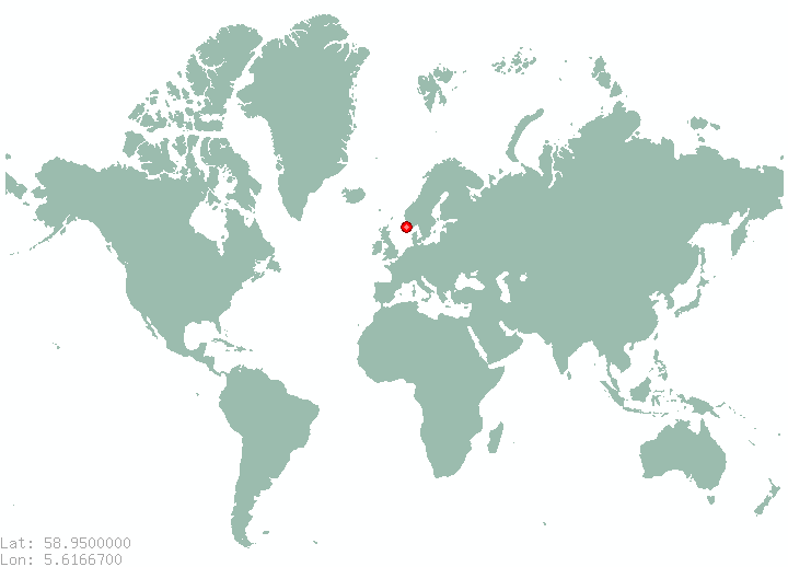 Meland in world map