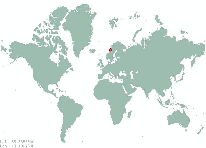 Mosjoen in world map